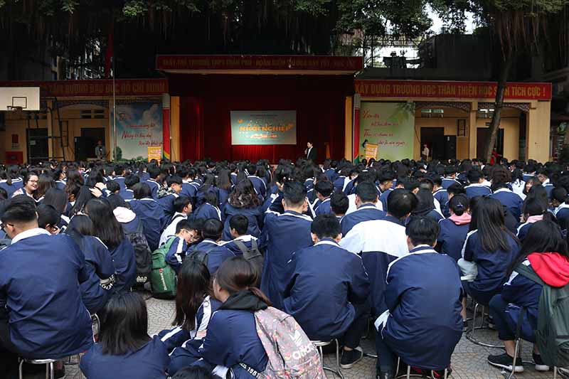 Toàn cảnh buổi đào tạo khởi nghiệp cho học sinh cho trường THPT Trần Phú
