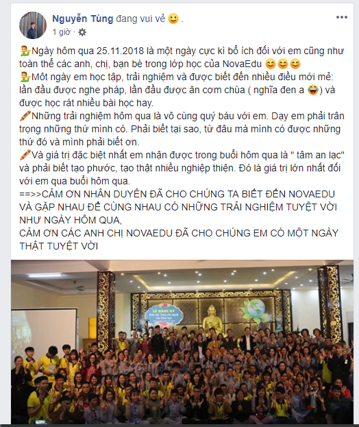 Bạn Nguyễn Văn Tùng - Học viên lớp 'Kỹ năng toàn diện' Spro.107